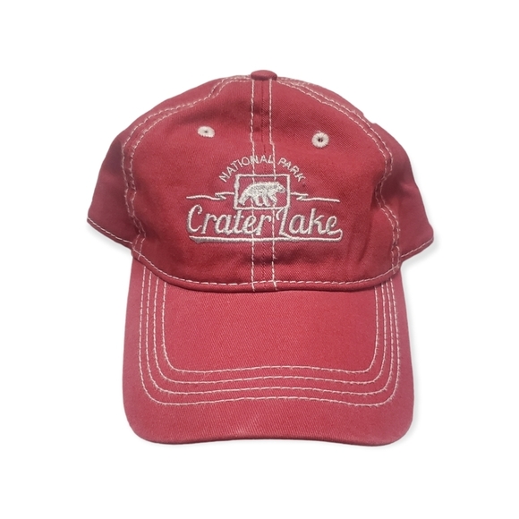 Accessories - National Park Crater Lake Adjustable Ball Cap Hat Maroon